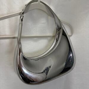 Silver chrome y2k shoulder bag